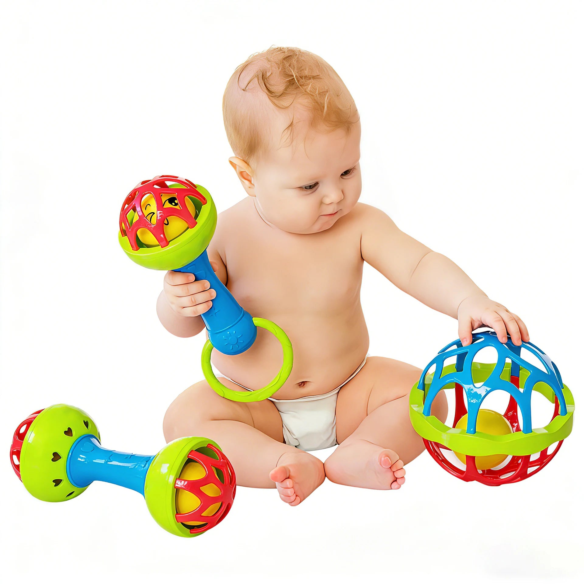 3PCS/Set Hand Cranked Toy, Suitable For Babies