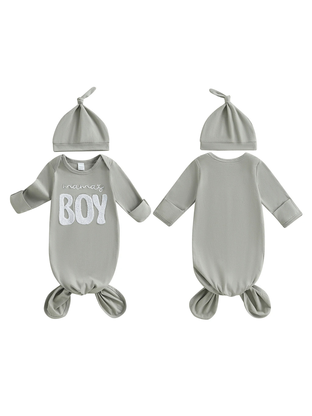Infant Long Sleeve O Neck Letter Embroidery Sleep Sack Newborn Clothes