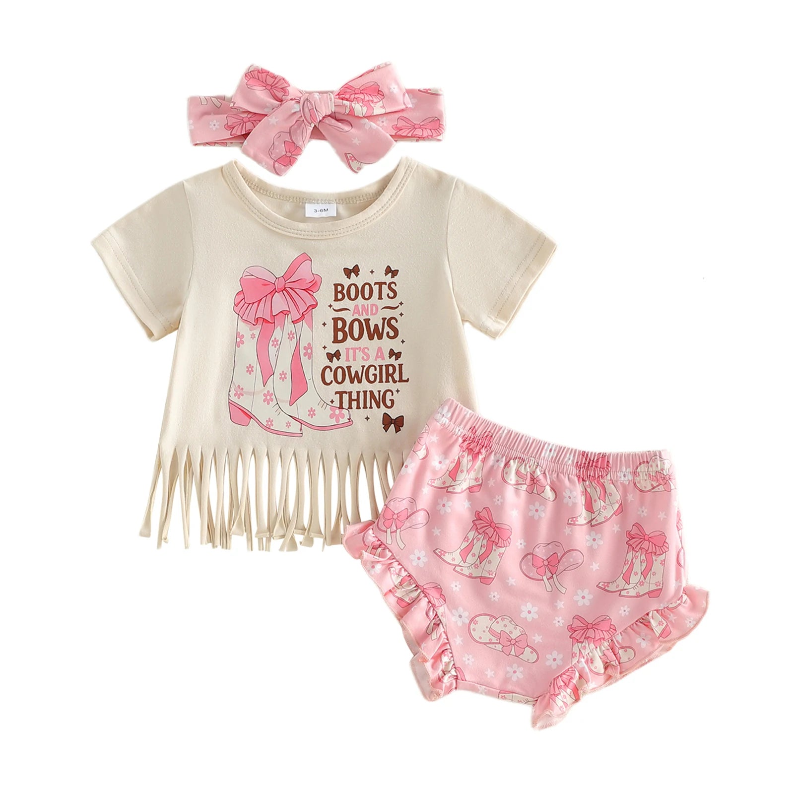 Toddler Girls Cowgirl Style Outfits Short set