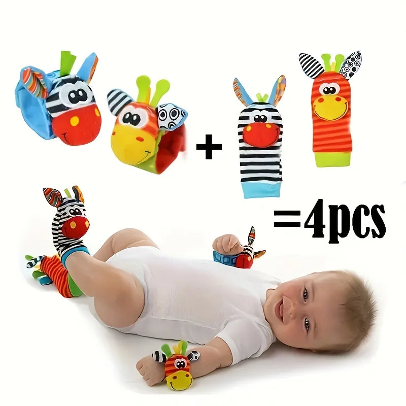 Baby Christening Gift Set, Includes Wrist and Sock Toys