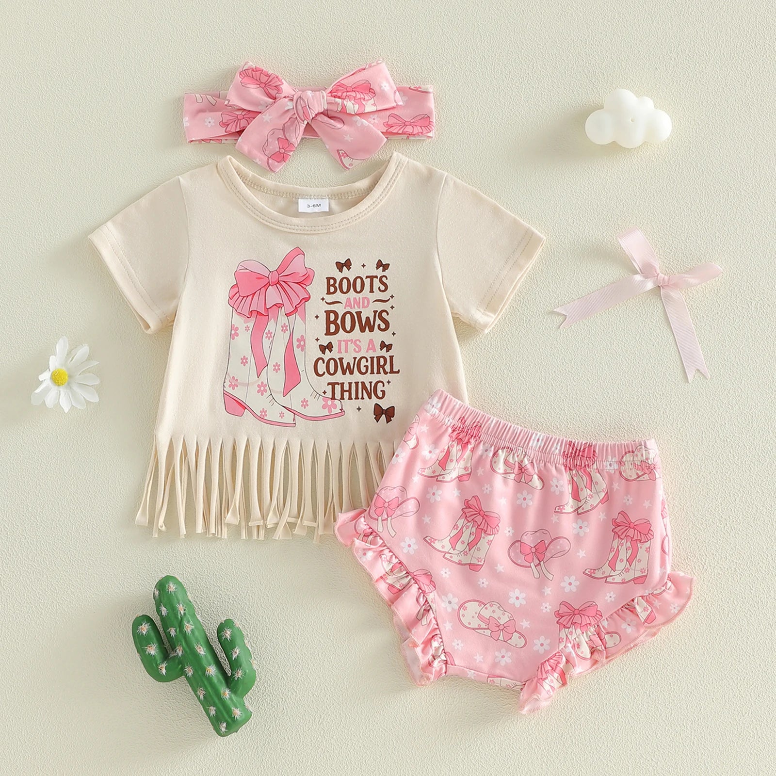 Toddler Girls Cowgirl Style Outfits Short set