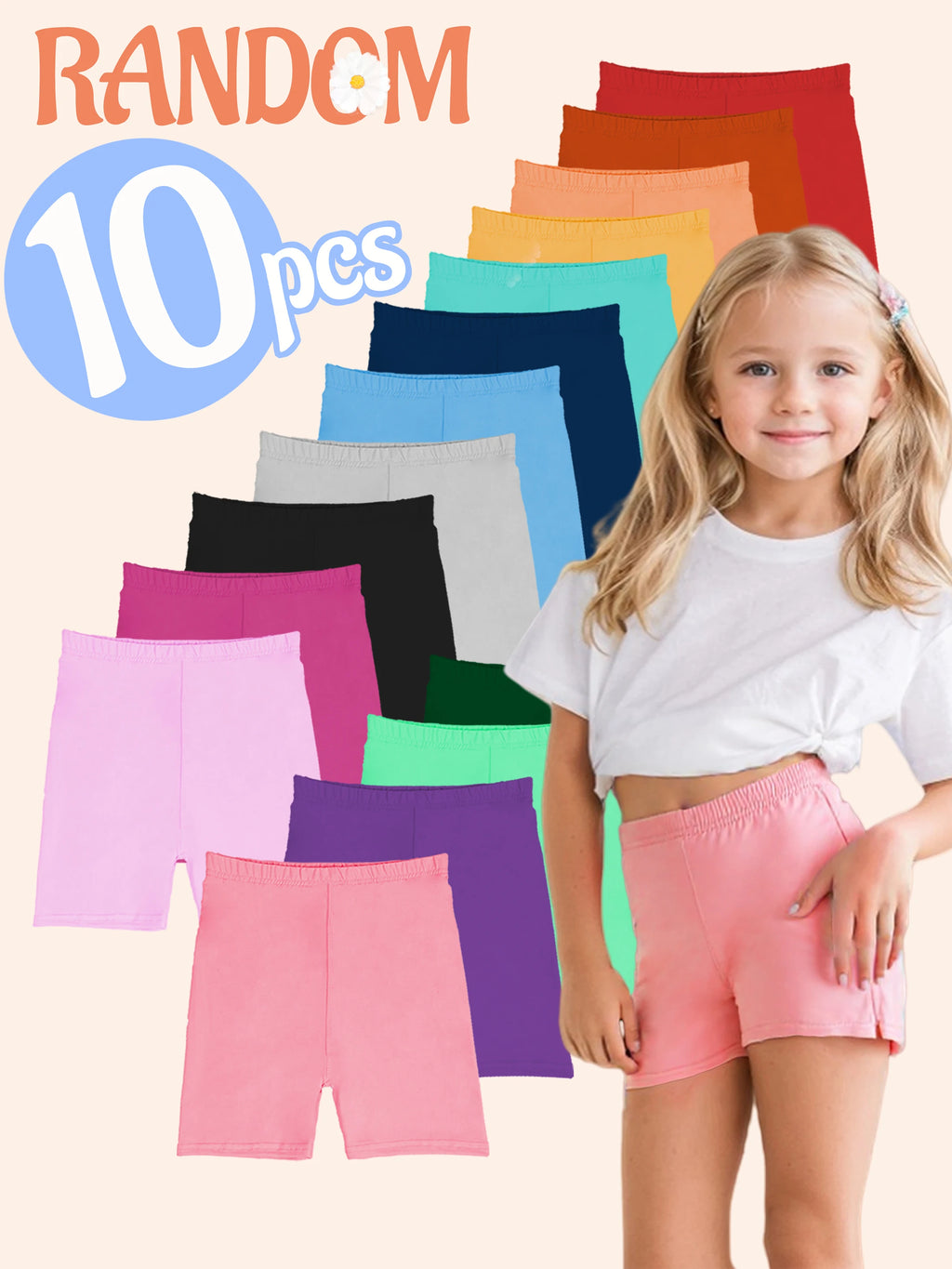 Random 10 colors girls summer biker shorts