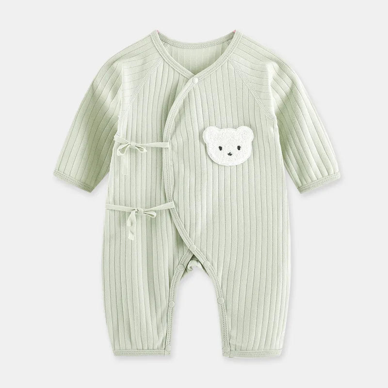 Cartoon Bear Baby Romper Spring Autumn Long Sleeved Clothes