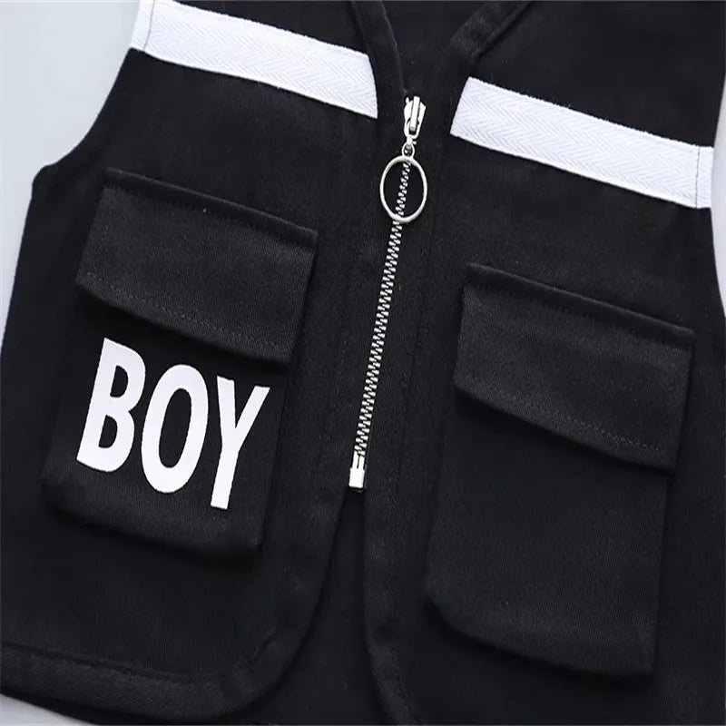 Spring autumn toddler letter boy decorative vest