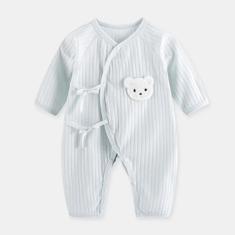 Cartoon Bear Baby Romper Spring Autumn Long Sleeved Clothes