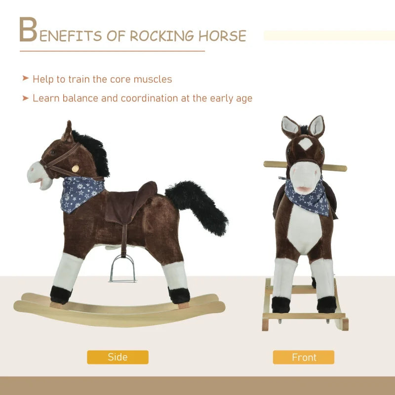 Plush Cowboy Rocking Horse