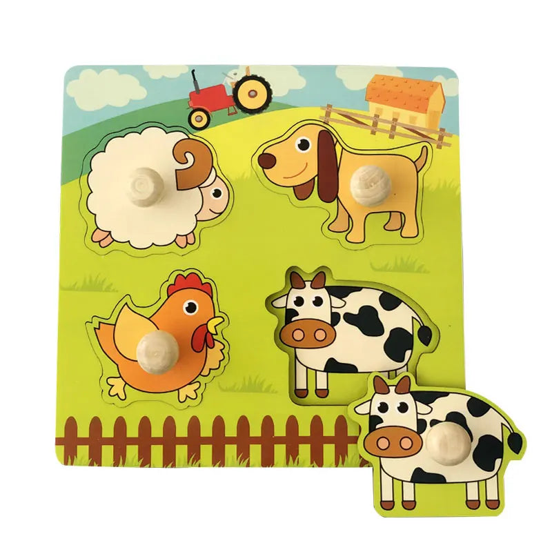 Montessori Wooden Games Baby Toys Puzzle