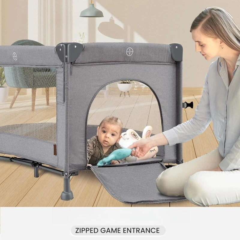2-in-1 Baby Playard, Pack and Play Bassinet