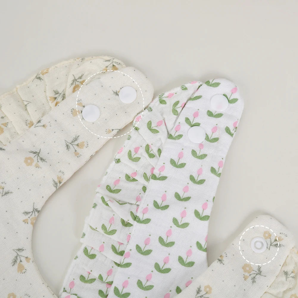 Flower Print Baby Bibs