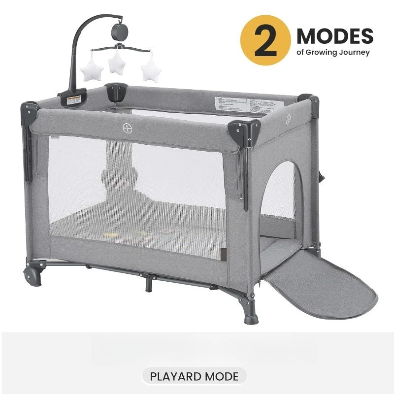 2-in-1 Baby Playard, Pack and Play Bassinet