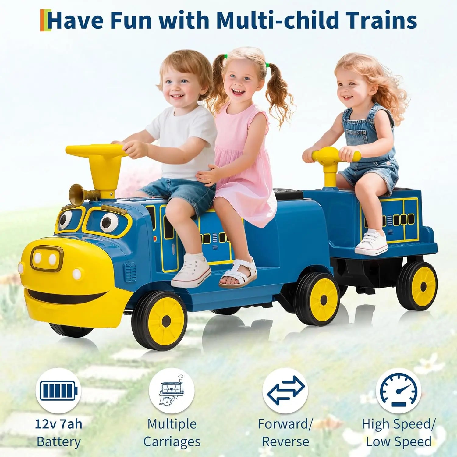 2 Seater Ride On Train Trackless