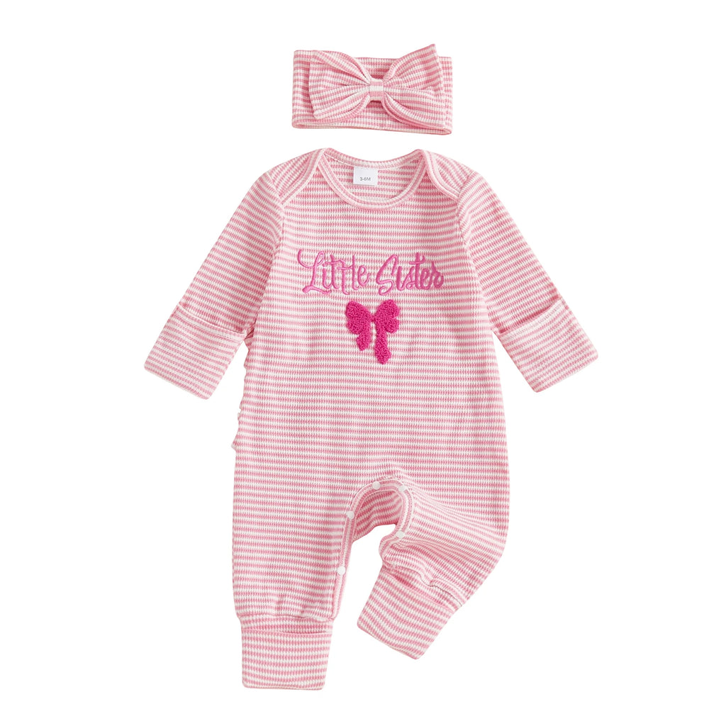 Infant Toddler Autumn Striped Playsuit