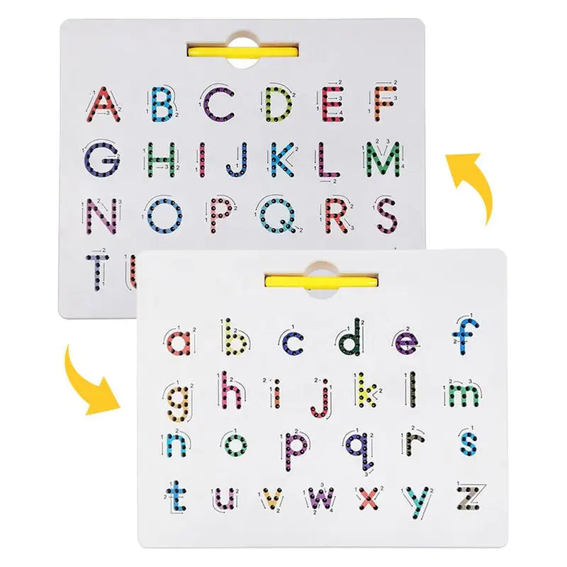 Magnetic Alphabet Tracing Board 2-in-1 Learning Writing Playboard