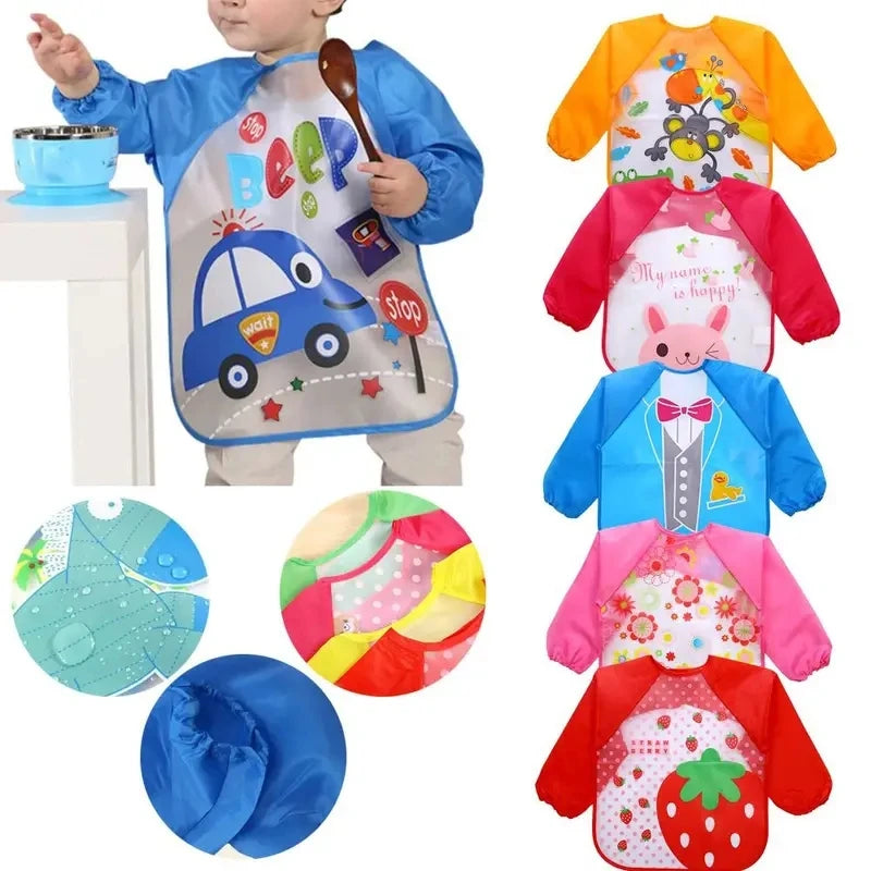 Waterproof EVA Full Sleeve Baby Bibs