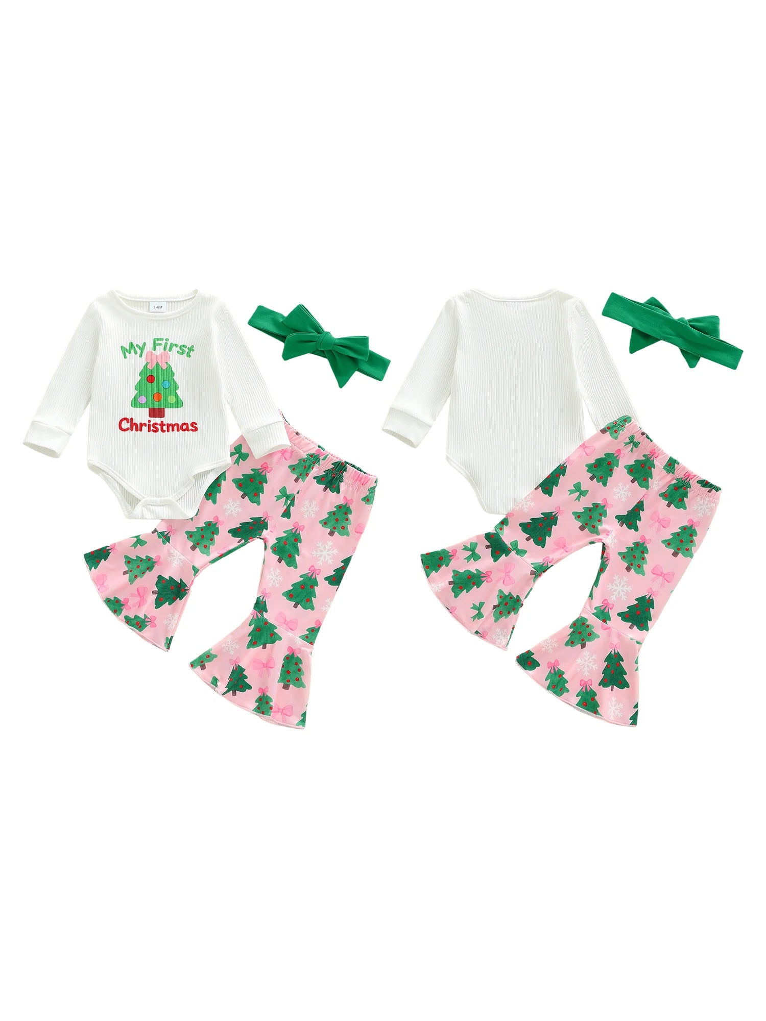 Baby Girl First Christmas Outfits Long Sleeve Romper