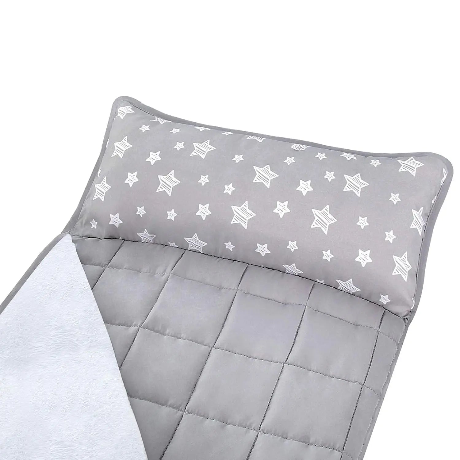 Soft Toddler Nap Mat with Pillow & Fleece Blanket